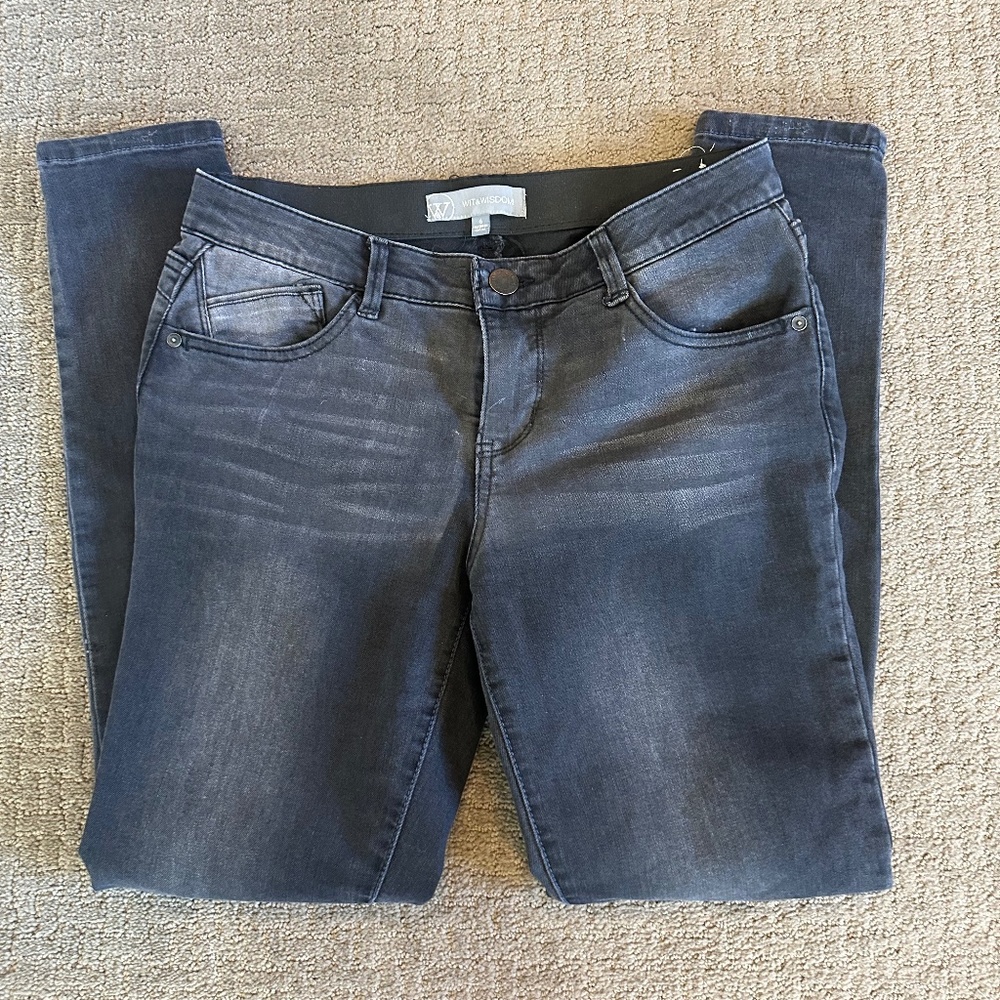 Wit & Wisdom Black skinny jeans faded black size 6